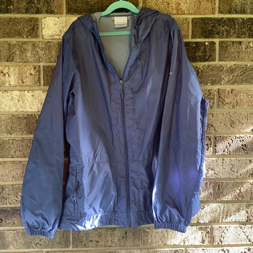 Columbia Light Purple Switchback Full Zip Up Hooded Rain Jacket M
